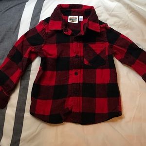 3/$12 Outdoor Kids Plaid Flannel Shirt